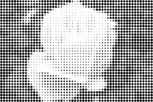Dot pattern effect, picture from black circles