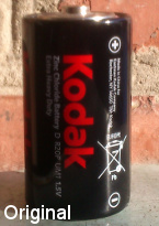 Батарейка Kodak типа D, оригинальная цветная фотография